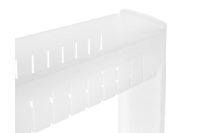 Mobilná kuchynská - kúpeľňová skrinka na kolieskach - biela