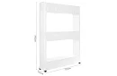 Mobilná kuchynská - kúpeľňová skrinka na kolieskach - biela