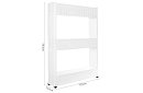 Mobilná kuchynská - kúpeľňová skrinka na kolieskach - biela