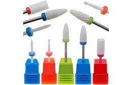 Sada 5 keramických nastrčných pilníkov - fréz