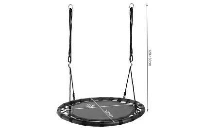 Hojdačka - čapí hniezdo čierna - 100 cm / 150 kg