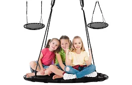 Hojdačka - čapí hniezdo čierna - 100 cm / 150 kg