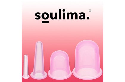 Sada masážnych pomôcok – 4 silikónové banky + masér + taška