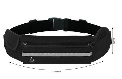 Turistická ledvinka na drobnosti - čierna