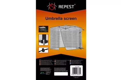 Moskytiéra na záhradný slnečník 350 cm – čierna