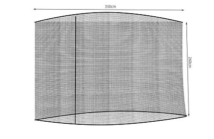 Moskytiéra na záhradný slnečník 350 cm – čierna