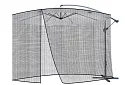 Moskytiéra na záhradný slnečník 350 cm – čierna