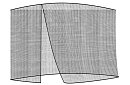 Moskytiéra na záhradný slnečník 350 cm – čierna