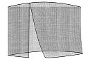 Moskytiéra na záhradný slnečník 300 cm - čierna