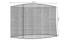 Moskytiéra na záhradný slnečník 300 cm - čierna