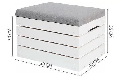 Drevený taburet – puf truhla s úložným priestorom