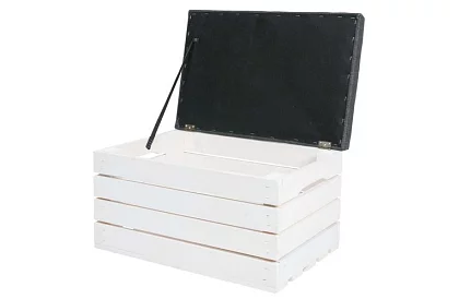 Drevený taburet – puf truhla s úložným priestorom