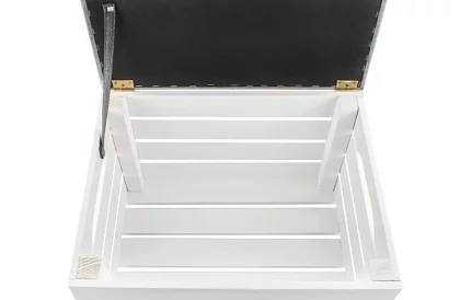 Drevený taburet – puf truhla s úložným priestorom