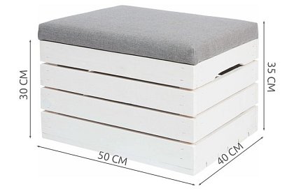 Drevený taburet – puf truhla s úložným priestorom