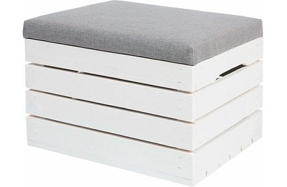 Drevený taburet – puf truhla s úložným priestorom