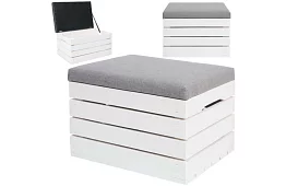 Drevený taburet – puf truhla s úložným priestorom