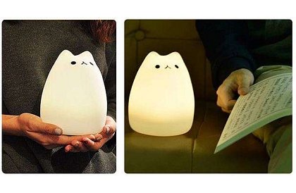 LED detská nočná lampička – mačka