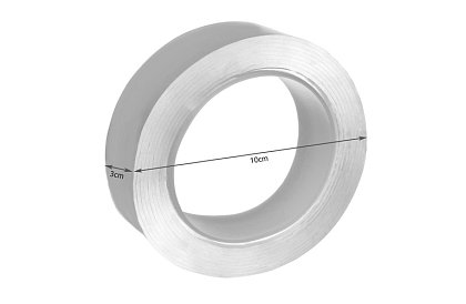 Transparentná obojstranná samolepiaca páska – 3 m