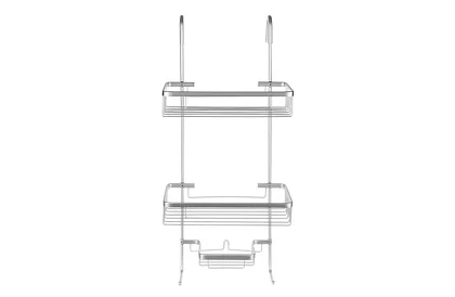 Závesná polička do kúpeľne - strieborná