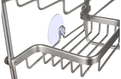 Závesná polička do kúpeľne - strieborná