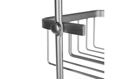 Závesná polička do kúpeľne - strieborná