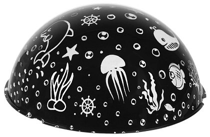 LED nočná lampa s projektorom obrázkov - čierna