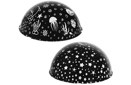 LED nočná lampa s projektorom obrázkov - čierna