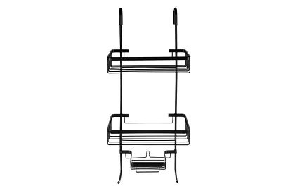 Závesná polička do kúpeľne - čierna