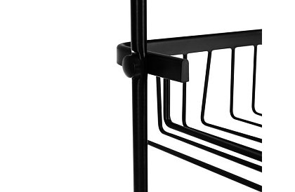 Závesná polička do kúpeľne - čierna