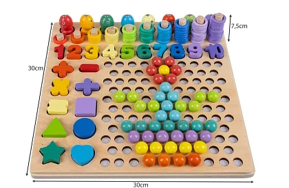 Drevené vzdelávacie puzzle