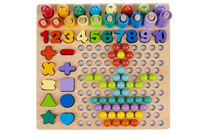 Drevené vzdelávacie puzzle