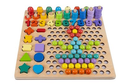 Drevené vzdelávacie puzzle