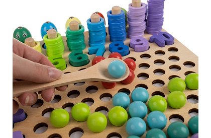 Drevené vzdelávacie puzzle