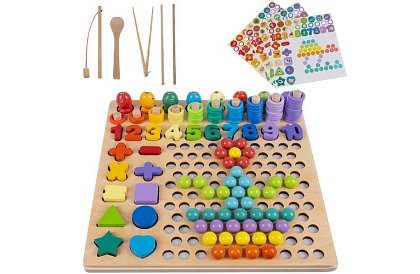 Drevené vzdelávacie puzzle