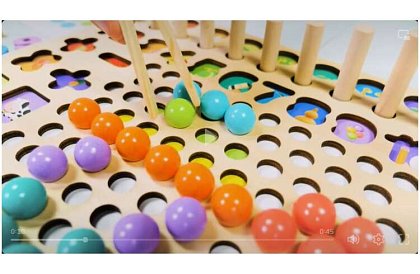 Drevené vzdelávacie puzzle