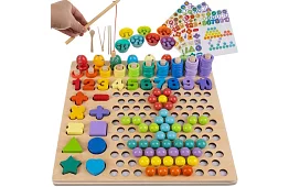 Drevené vzdelávacie puzzle