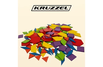 Drevené vzdelávacie puzzle - geometrické tvary