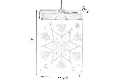 3D LED dekorácia – snehová vločka