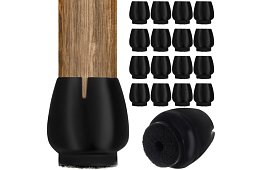 Filcové podložky na nohy stoličiek proti poškriabaniu – sada 16 ks