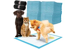 Hygienické savé podložky pre zvieratá 33x45 cm  – 100 ks + vrecká