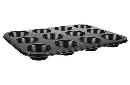 Teflónový plech na muffiny + 12 silikónových košíčkov