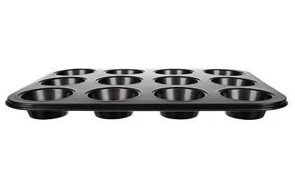 Teflónový plech na muffiny + 12 silikónových košíčkov