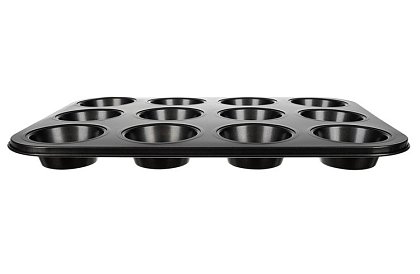 Teflónový plech na muffiny + 12 silikónových košíčkov