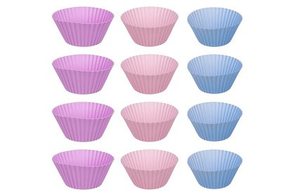 Teflónový plech na muffiny + 12 silikónových košíčkov