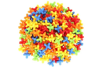 Barevná 3D stavebnica z brčiek 408 ks – kreatívna hra pre deti