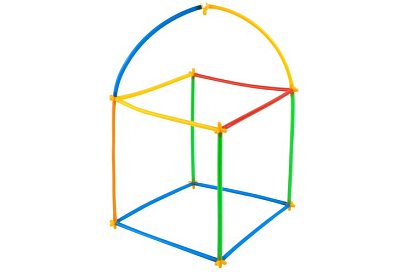 Barevná 3D stavebnica z brčiek 408 ks – kreatívna hra pre deti