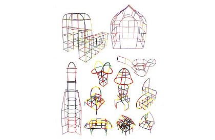 Barevná 3D stavebnica z brčiek 408 ks – kreatívna hra pre deti