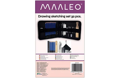 Sada pre profesionálne kreslenie a skicovanie – 32 položiek