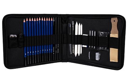 Sada pre profesionálne kreslenie a skicovanie – 32 položiek