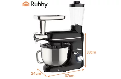Kuchynský robot 1500 W RUHHY 3 v 1 s mixérom a mlynčekom na mäso – misa 6,2 l